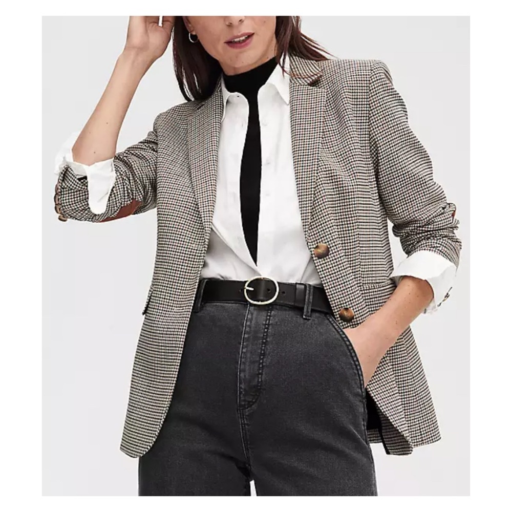 NWOT • Women's Houndstooth Blazer • Petite 6